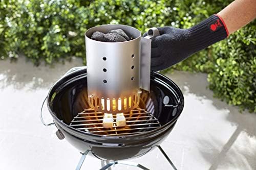 Weber Rapidfire Ignition Fireplace, Small (20 cm High), Charcoal and Briquettes Lighter with Two Handles, Ideal for Charcoal Grills of at least Ø 47 cm – Silver (7447) - Image 4