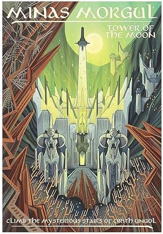 Set of 6 Wooden Base Paintings, Living Room Decoration, Modern, Bedrooms, Room, Series and Movies The Lord of the Rings, The Hobbit with Metal Hangers, (29 x 20 cm Each Frame) - Image 9