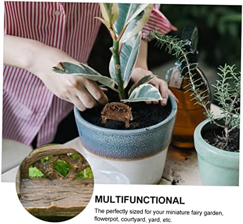 GANAZONO 3 Pieces Mini Garden Furniture Set Bench and Chairs Decoration Micro Landscape Outdoor Resistant for Bonsai and Flower Pots - Image 5