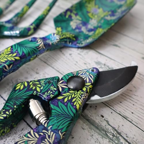 William Morris Larkspur Garden Tool Set, Fork, Trowel and Pruning Shears, Green - Image 6