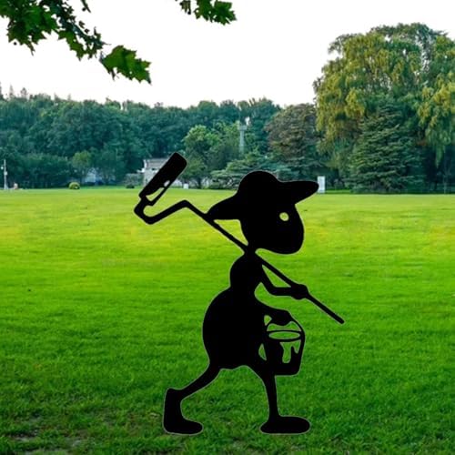 Adornos artísticos de metal para patio, adornos de hormigas de metal, plantas en maceta, estacas de enchufe de tierra, estacas de decoración de jardinería al aire libre para jardín, granja - Image 9