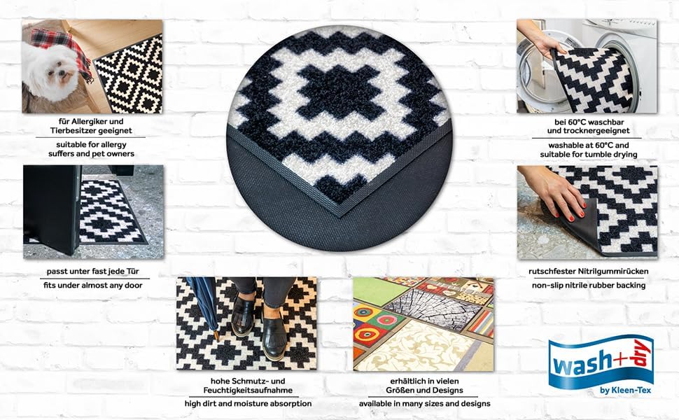Wash+Dry Linestreet Doormat 50 x 75 cm, Indoor and Outdoor, Washable - Image 5